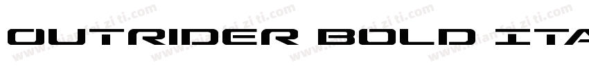 Outrider Bold Italic字体转换